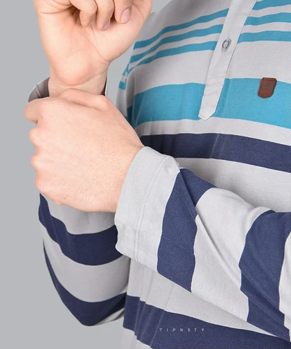 تیشرت یقه دار مردانه آستین بلند 1396