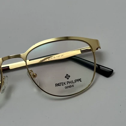 فریم عینک طبی طلایی گرد برند پتک فیلیپ PATEK PHILIPPE مردانه و زنانه