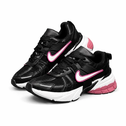 کفش کتانی زنانه نایکیv2k مشکی صورتی Nike V2k