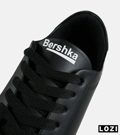 کفش کتانی کژوال مردانه و زنانه مشکی سفید BERSHKA مدل 7769