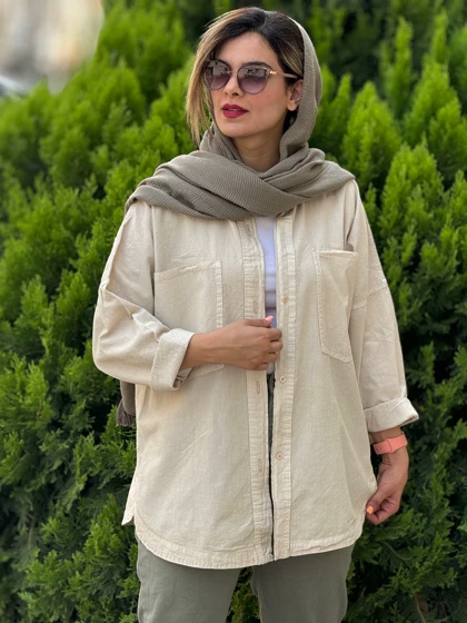 مانتو لینن پنبه ( دارای ایراد جزیی )