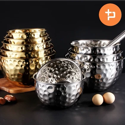 کاسه استیل سیلور چکشی