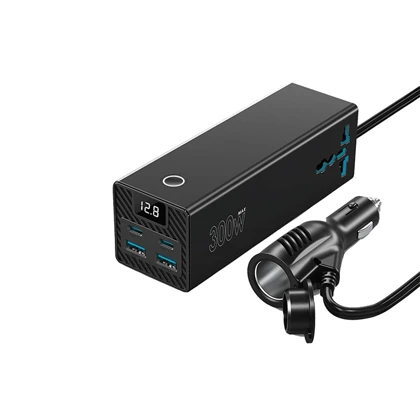 اینورتر فندکی 300W پاورولوژی مدل POWEROLOGY POWER INVERTER PWCUQC038