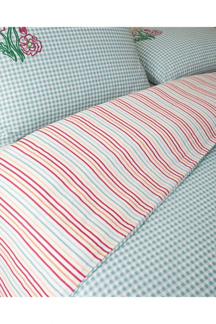 سرویس روتختی دو نفره English Home مدل Pastel Gingham پنبه‌ای - صورتی