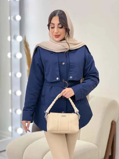 بارانی ژیله دکمه دار روژین