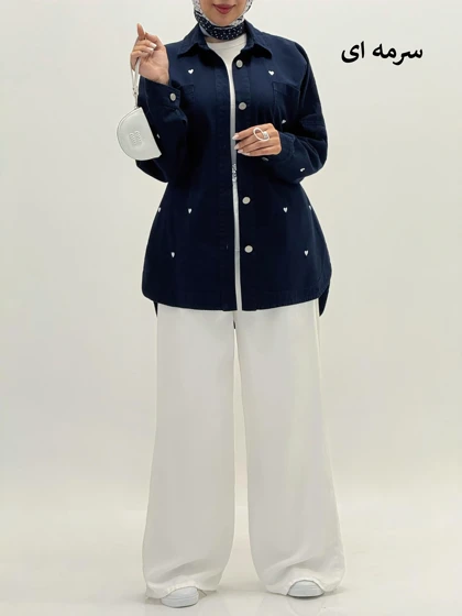 4051-شومیز کتان وارداتی نیواد