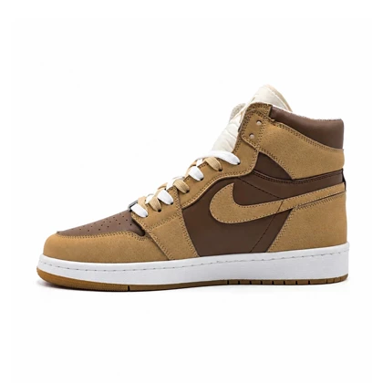 کفش و کتانی مردانه و زنانه ساق‌دار مدل NIKE JORDAN 1 رنگ موکا قهوه ای کد 2122