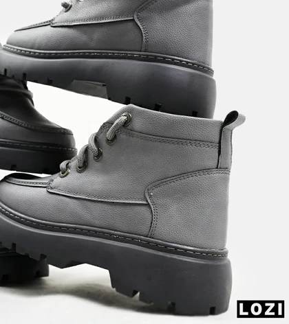 نیم بوت چرمی مردانه طوسی Timberland