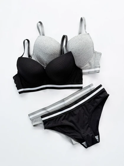 ست شورت و سوتین کبریتی فنردار پوش آپ دار اسپورت