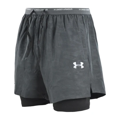 شلوارک کشاله دار ورزشی مردانه آندر آرمور مدل Heat Gear-2334 چریکی طوسی