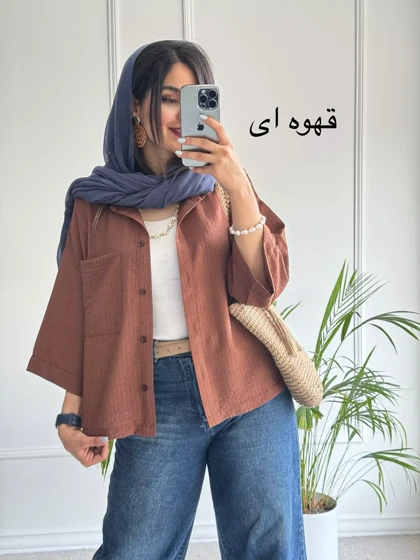 مانتو شومیزی باکسی آبنباتی