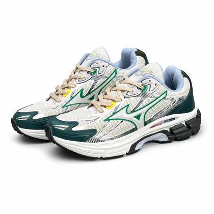 کفش کتانی مردانه و بزرگ پا (کیفیتاورجینال) مدل میزانو کرم سبز Mizuno
