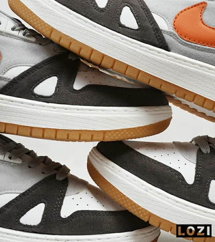 کفش کتانی مردانه طوسی سفید نایک NIKE SB