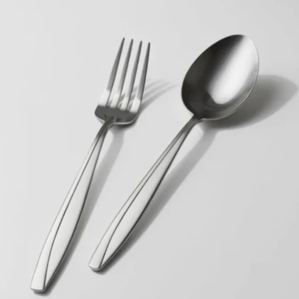 ست قاشق و چنگال استیل طرحدار یونیک (unique)