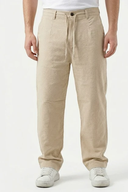 شلوار کنفی مردانه گرم دار نیم بگ پارچه وارداتی ZARA