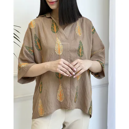 تونیک گلدوزی برگ