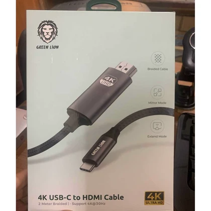 کابل تبدیل تایپ سی به اچ‌دی‌ام‌آی 2 متری گرین GN4KTCHDMIBK