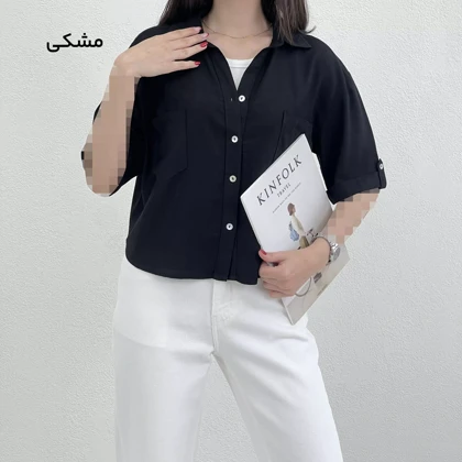 شومیز زنانه دو جیب لینن