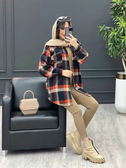 شکت چهارخونه تک جیب