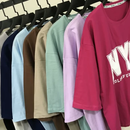 تیشرت باکسی زنانه طرح NYC