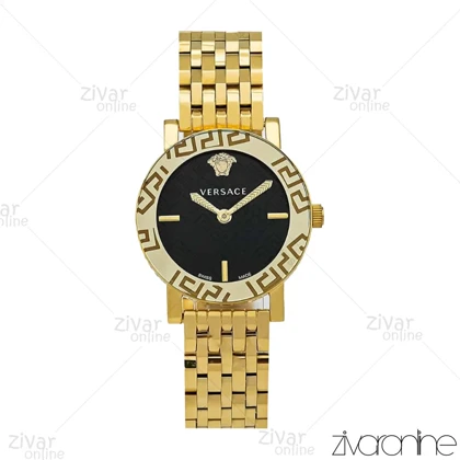 ساعت ورساچه زنانه طلایی صفحه مشکی 107254