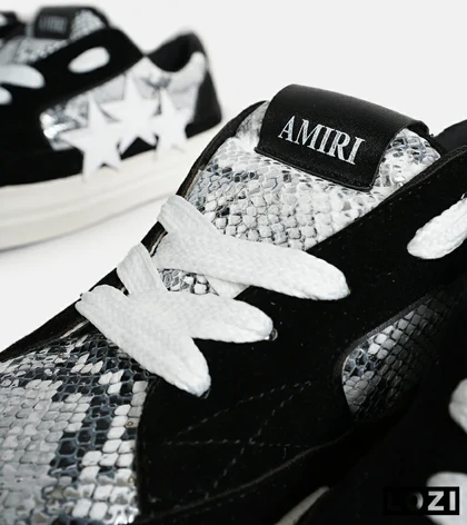 کفش اسنیکرزمشکی طوسی سفید Amiri Stars v2 مدل 7075