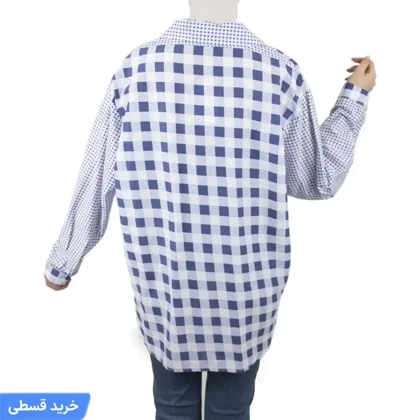 شومیز چهار خانه یقه مردانه18979