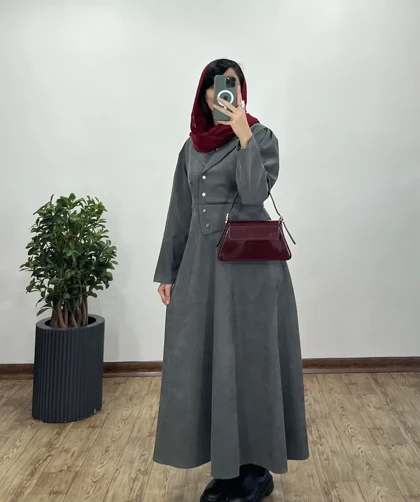 پیراهن مانتویی پاییزه آترینا
