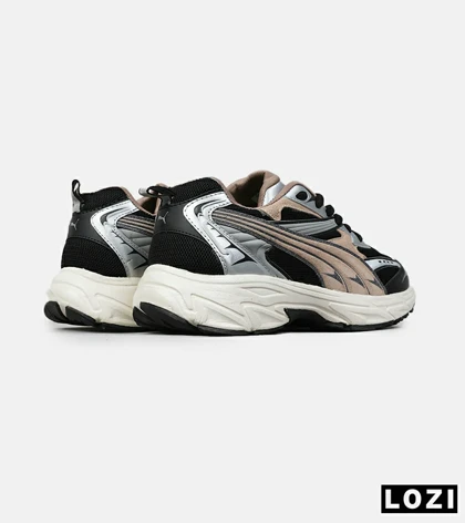 کفش کتانی ورزشی مشکی کرم طوسی مردانه و زنانه PUMA Velophasis مدل 8524