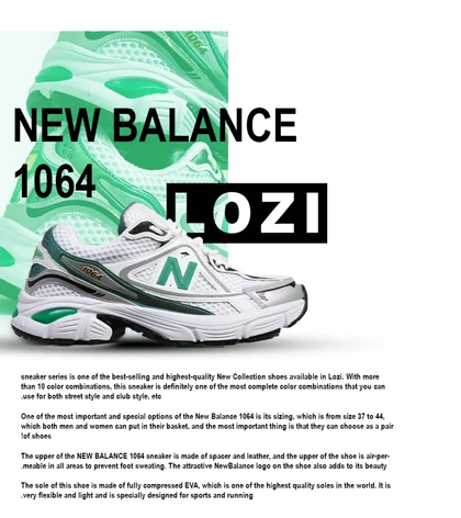 کفش کتانی مردانه و زنانه سفید سبز NEW BALANCE 1064 V.2 مدل 5672