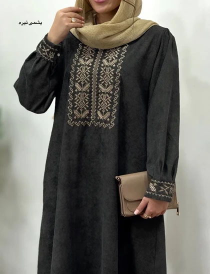 پیراهن مانتویی گلدوزی هدیه