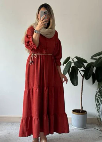 پیراهن مانتویی ماکسی صنم