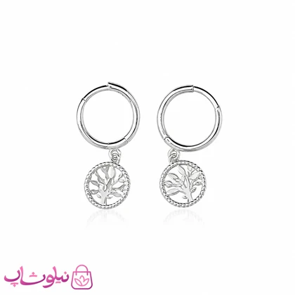 گوشواره زنانه نقره وارداتی عیار 925 مدل درخت زندگی ظریف وزن 1/550 گرم