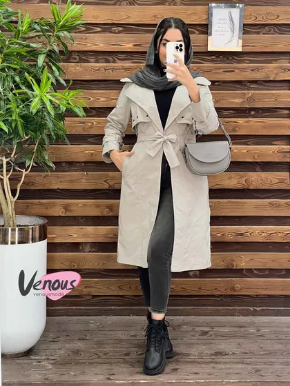 بارانی بلند ژیله پرچی