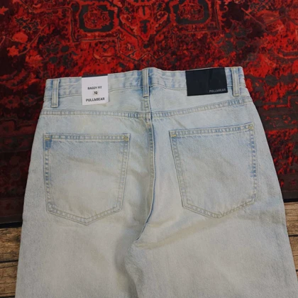 شلوار جین نیم بگ بدون جنسیت pull & bear کد 377