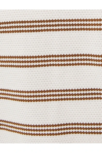 تیشرت مردانه 4sam10083hk قهوه ای راه راه 24YY59002135