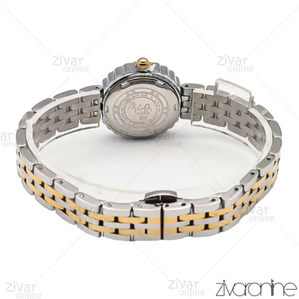 ساعت الکسا اسپشیال زنانه طلایی نقره ای دور نگین 106127