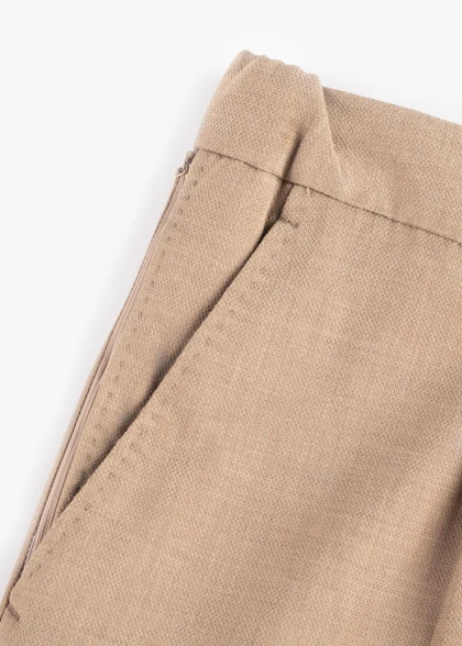 شلوار پارچه ای جاگر کمر کش نسکافه ای