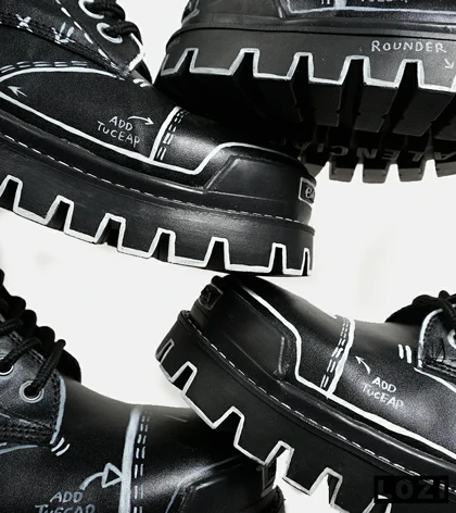 بوت مردانه مشکی BALENCIAGA Sketch مدل 6748