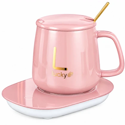 ماگ گرم کن دار لاکی Lucky مدل Temperature Cup ظرفیت 400 میلی لیتر