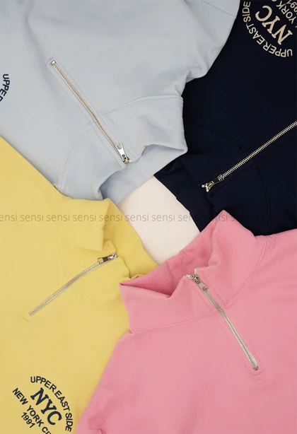 دورس نیم زیپNYCگلدوزی کد1005153