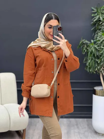 مانتو کتان بغل سه دکمه سوین