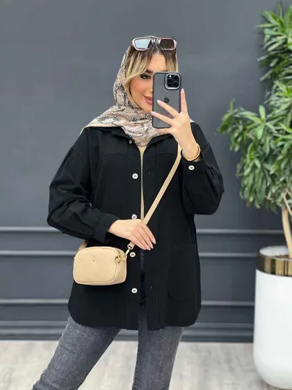 مانتو لینن برش‌دار