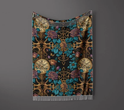شال مبل ریش دار sofa shawl 167