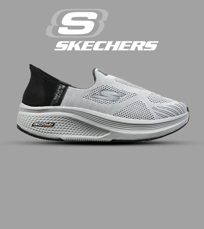 کفش کتانی طبی ورزشی طوسی SKECHERS Slip-Ins مدل 8810