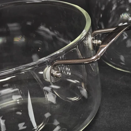 قابلمه پیرکس دسته استیل