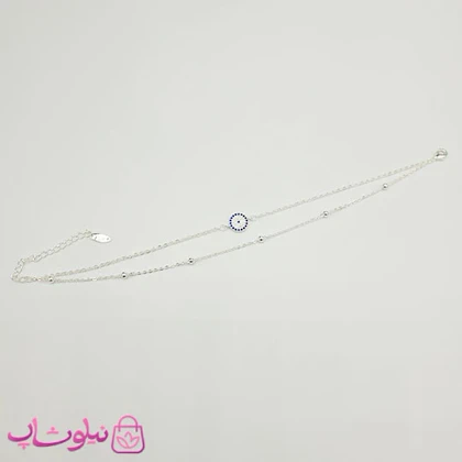 پابند زنانه ysx دولاین آبکاری نقره کد 145