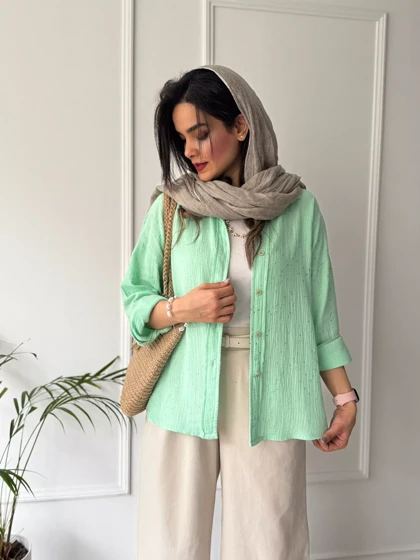 مانتو شومیزی پاستیلی میلانی