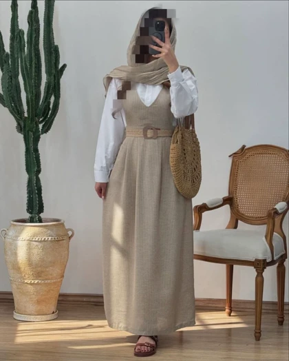 دو تیکه ماکسی راه راه مدل نیلی کد 50231