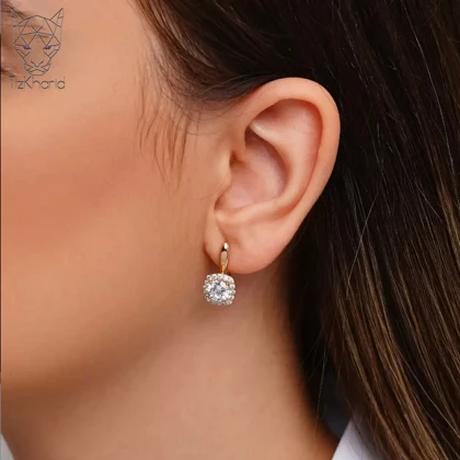 گوشواره حلقه‌ای الماس بزرگ ژوپینگ